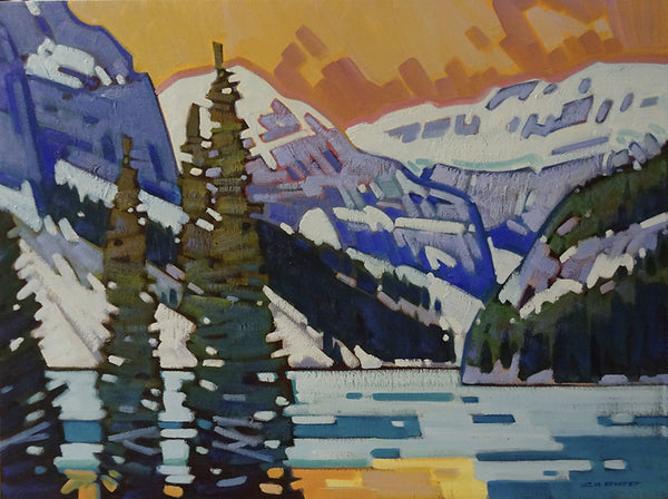 Cameron Bird artwork 'SPRING BREAK UP AT LAKE LOUISE' at Canada House Gallery