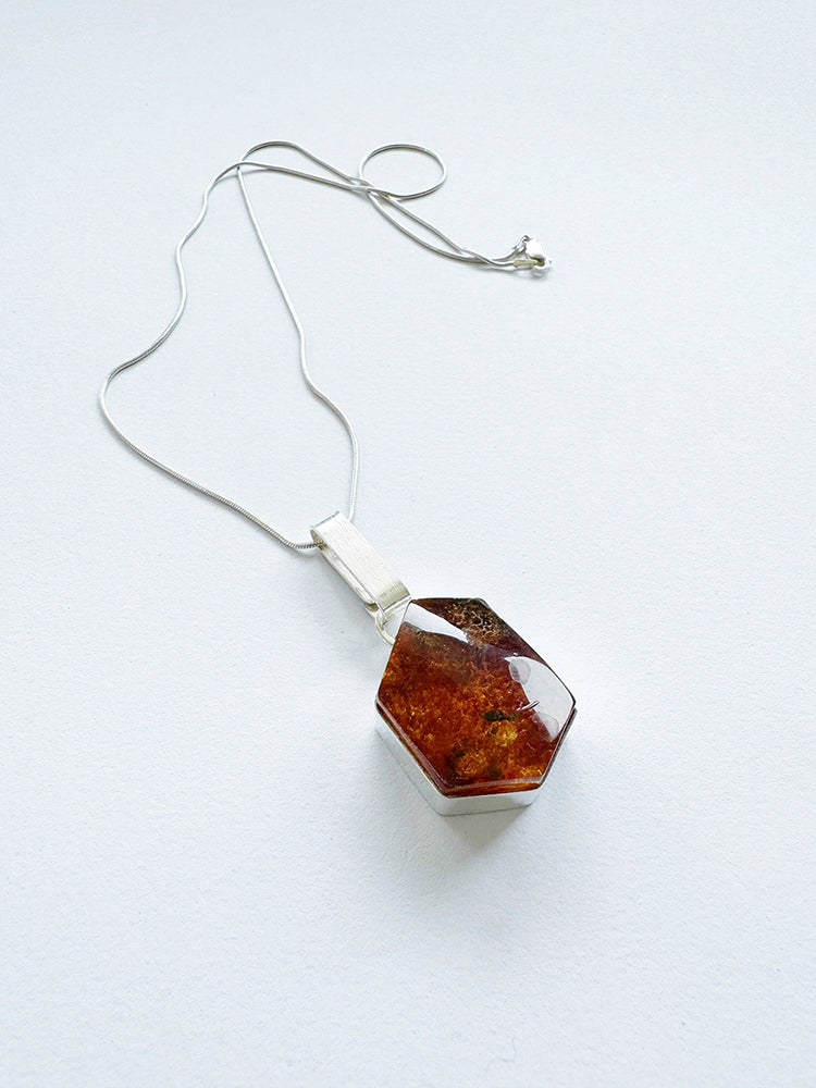 . NESHKA artwork 'AMBER GEOMETRIC PENDANT' at Canada House Gallery