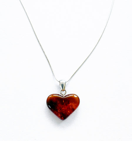 AMBER HEART PENDANT