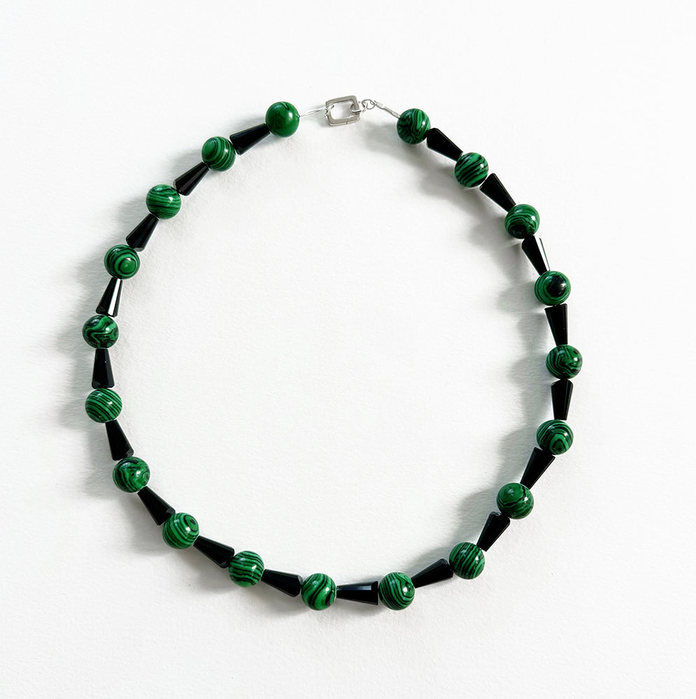 . NESHKA artwork 'MALACHITE AND ONYX NECKLACE' at Canada House Gallery