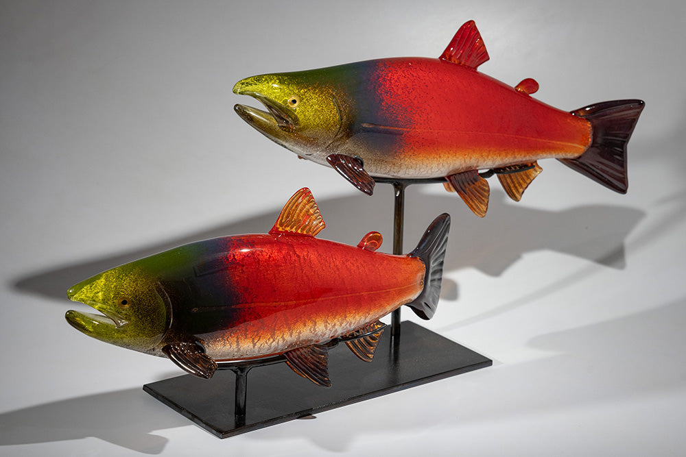 Ryan Bavin artwork 'KOKANEE SALMON PAIR #240623-1' at Canada House Gallery