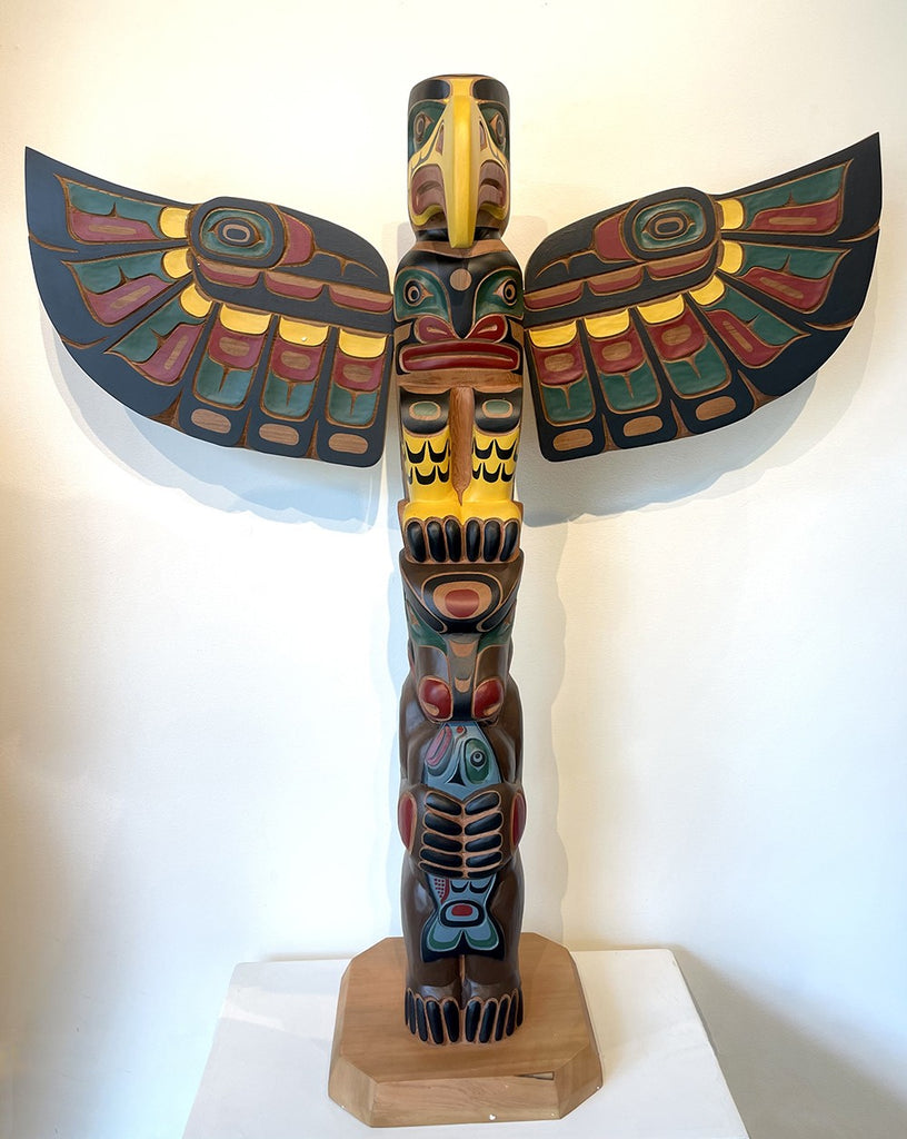 Bill Henderson artwork 'EAGLE BEAR POLE' at Canada House Gallery