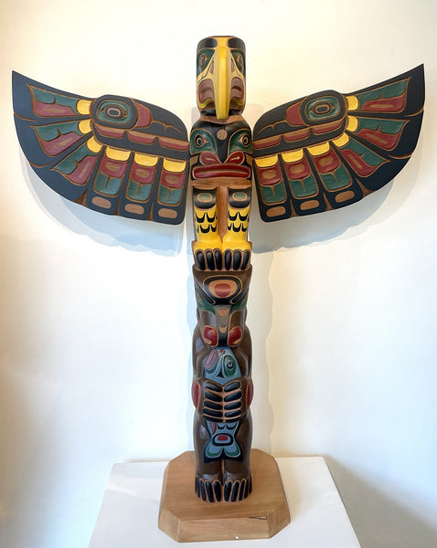 Bill Henderson artwork 'EAGLE BEAR POLE' at Canada House Gallery