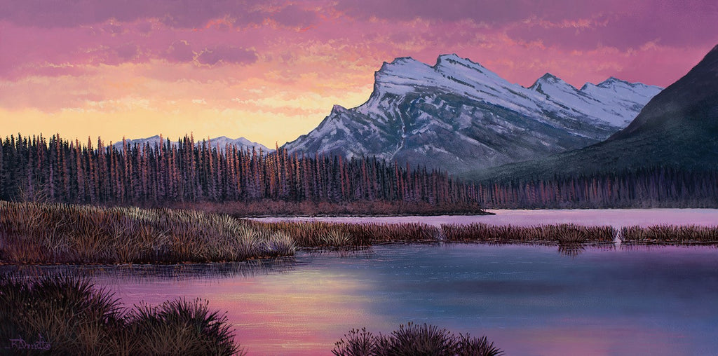 Roger D Arndt artwork 'RUNDLE SUNDOWN' at Canada House Gallery