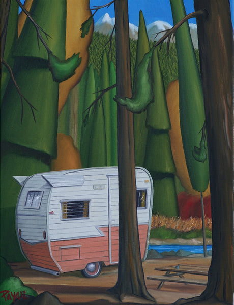 Glenn Payan artwork 'RIVER SIDE CAMPSITE' at Canada House Gallery