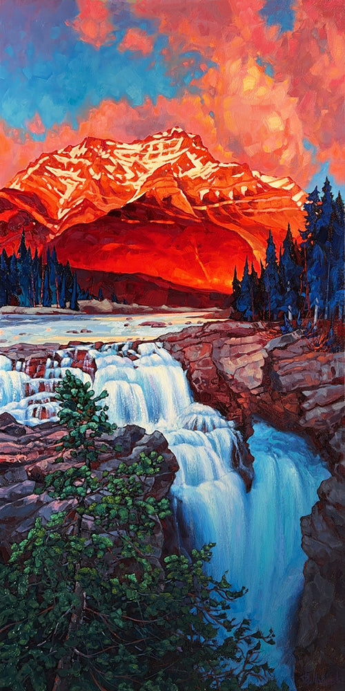 Dominik J Modlinski artwork 'ATHABASCA FALLS' at Canada House Gallery