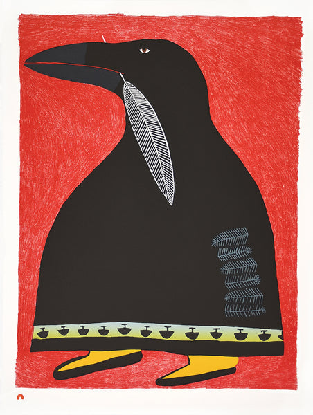 Ningiukulu Teevee artwork 'ANCIENT RAVEN $1500' at Canada House Gallery