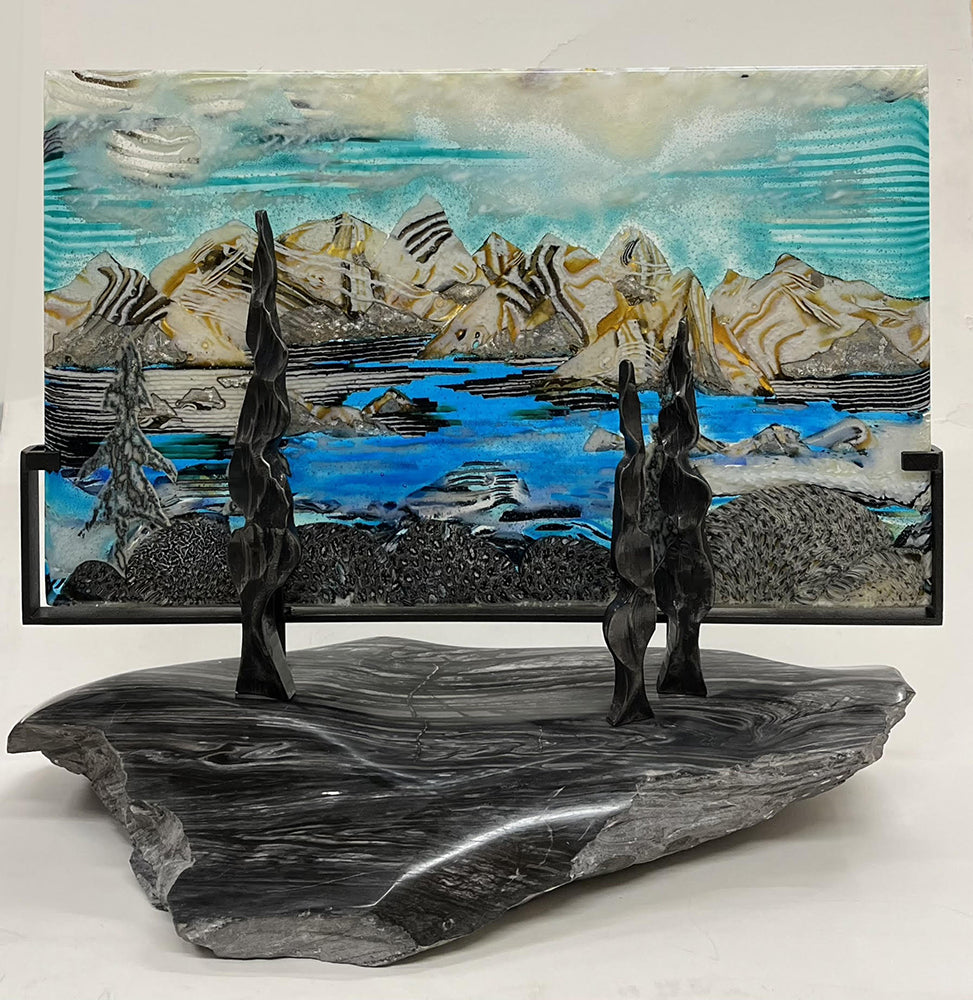 Leslie Rowe-Israelson artwork 'GHOST TREES IN THE ROCKIES' at Canada House Gallery