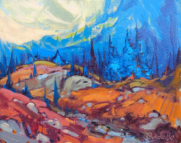 Dominik J Modlinski artwork 'AUTUMN AT HIGHWOOD PASS' at Canada House Gallery