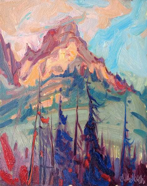 Dominik J Modlinski artwork 'BELOW CASTLE MOUNTAIN' at Canada House Gallery