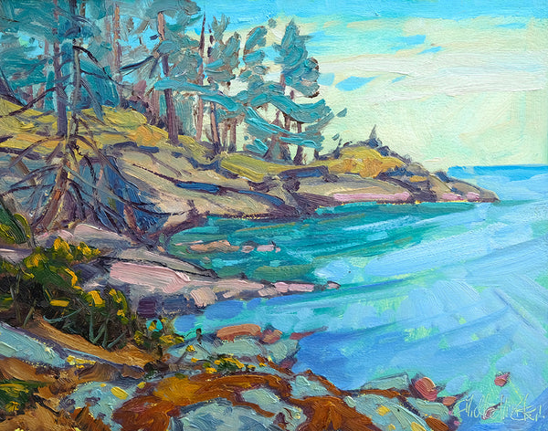 Dominik J Modlinski artwork 'ON THE SHORES OF SALT SPRING' at Canada House Gallery