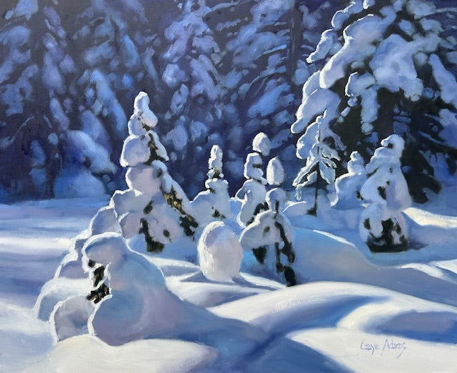 Gaye Adams artwork 'FOR THE LOVE OF THE SNOW' at Canada House Gallery