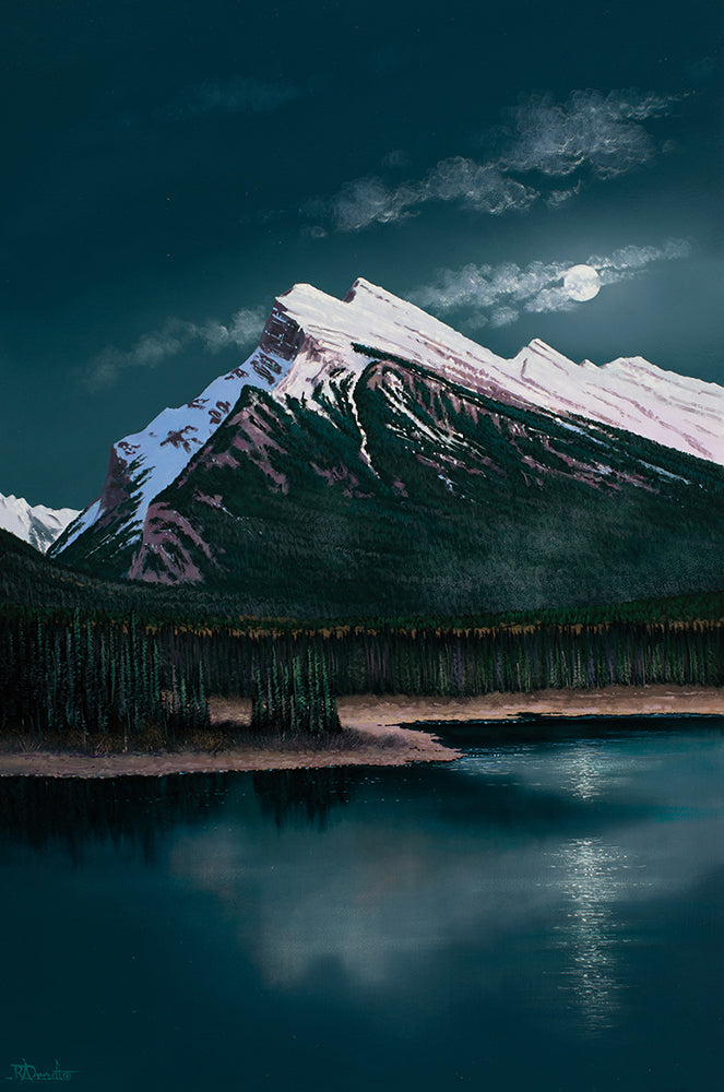 Roger D Arndt artwork 'MOONLIT RUNDLE' at Canada House Gallery