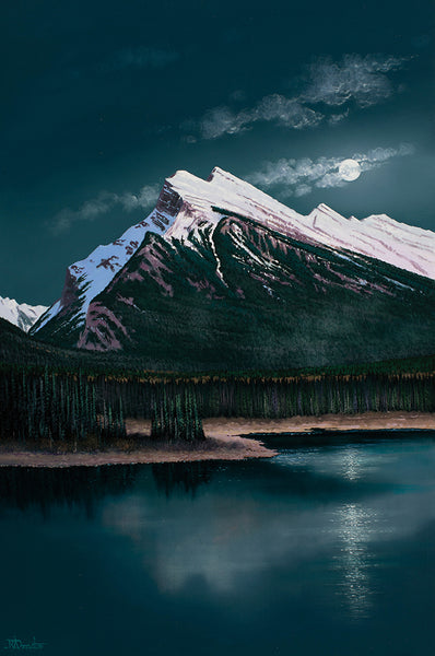 Roger D Arndt artwork 'MOONLIT RUNDLE' at Canada House Gallery