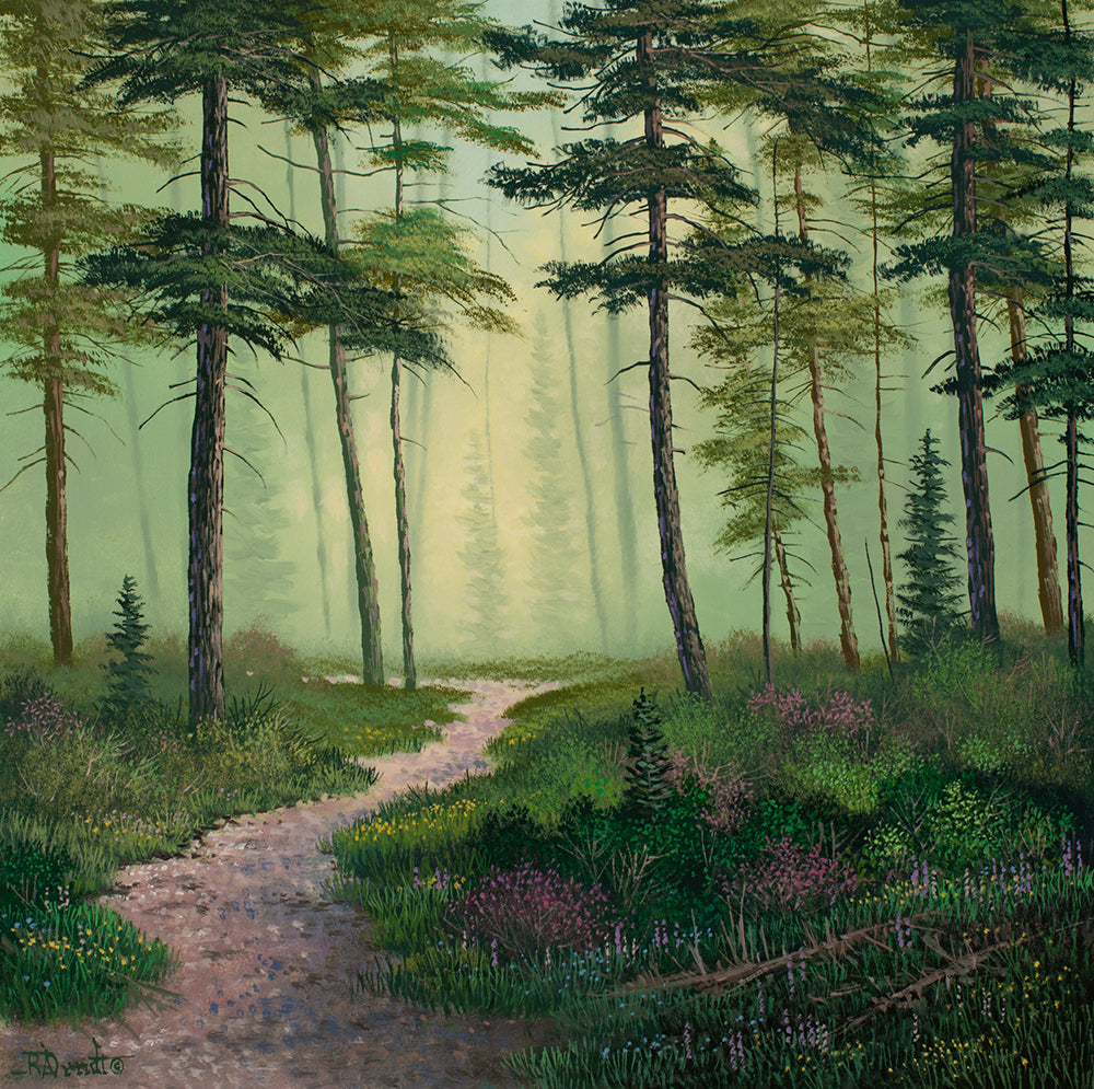 Roger D Arndt artwork 'TRAIL THROUGH THE PINES' at Canada House Gallery