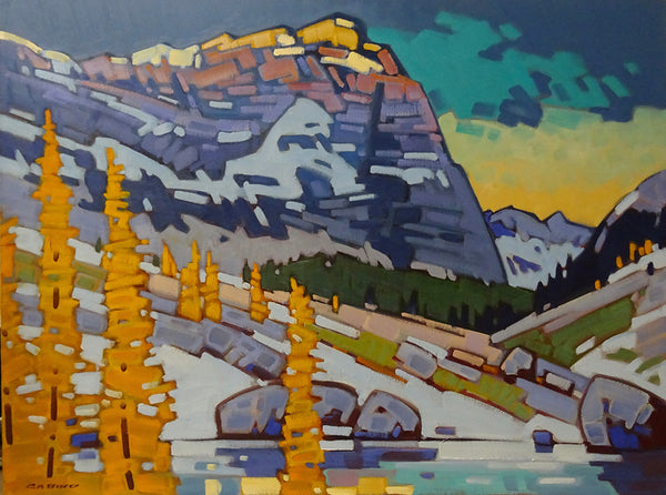 Cameron Bird artwork 'GOLDEN LARCH IN YOHO' at Canada House Gallery