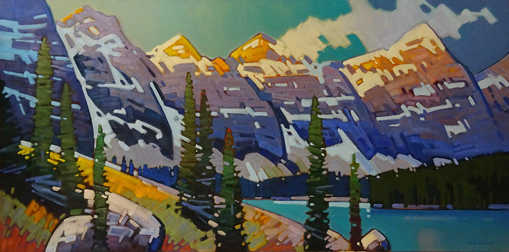 Cameron Bird artwork 'GOLDEN MORAINE' at Canada House Gallery