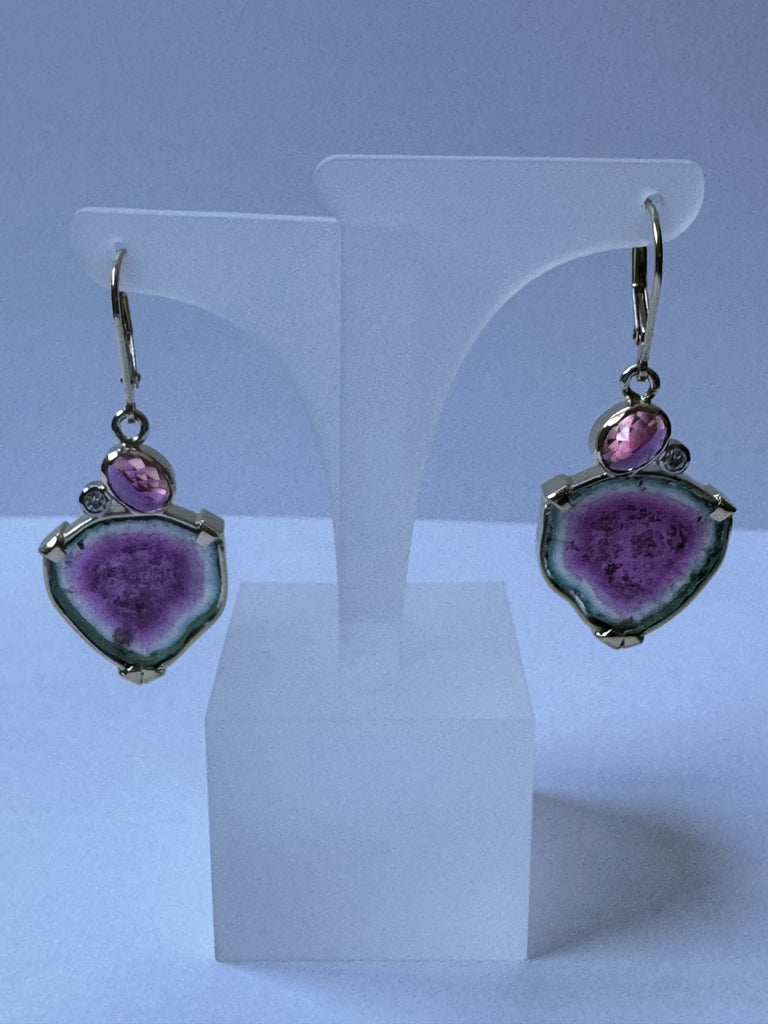 Susan Kun artwork 'WATERMELON TOURMALINE EARRINGS' at Canada House Gallery