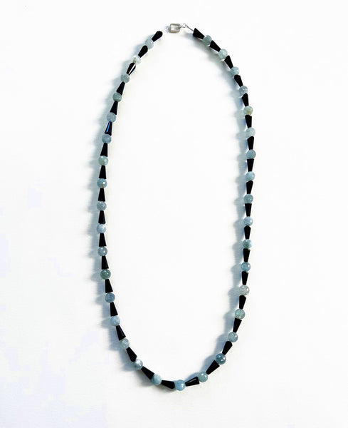 . NESHKA artwork 'FACETED AQUAMARINE AND BLACK ONYX NECKLACE' at Canada House Gallery