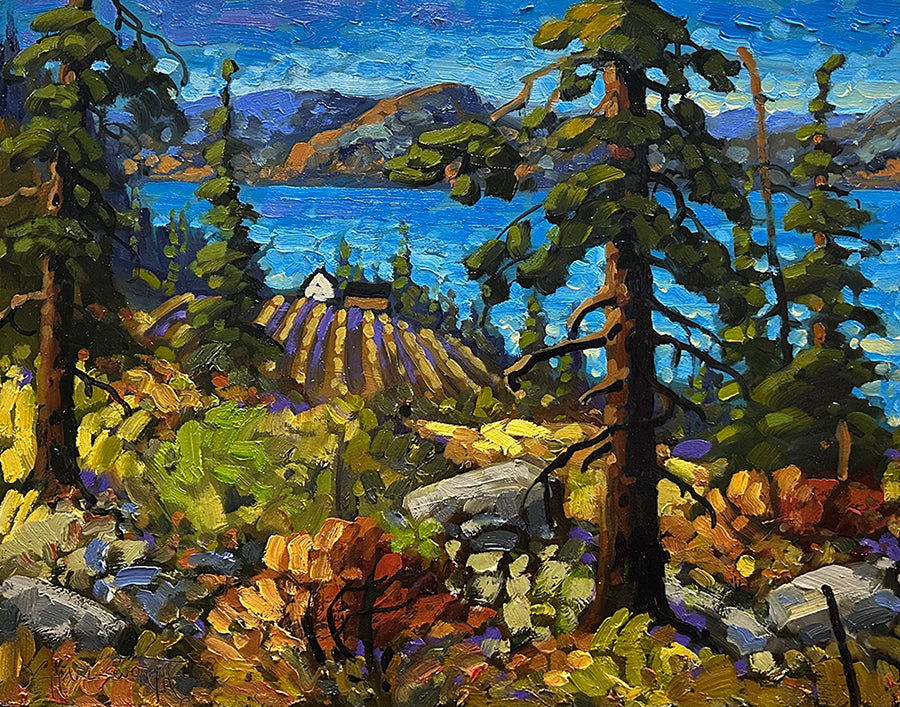 Rod Charlesworth artwork 'NARAMATA, AUTUMN VINES' at Canada House Gallery