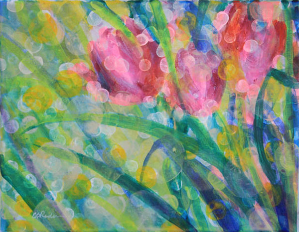 Bev Rodin artwork 'TULIP TRIO' at Canada House Gallery