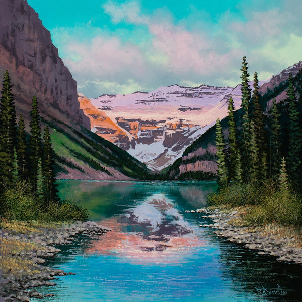 Roger D Arndt artwork 'MORNING LIGHT AT LOUISE' at Canada House Gallery