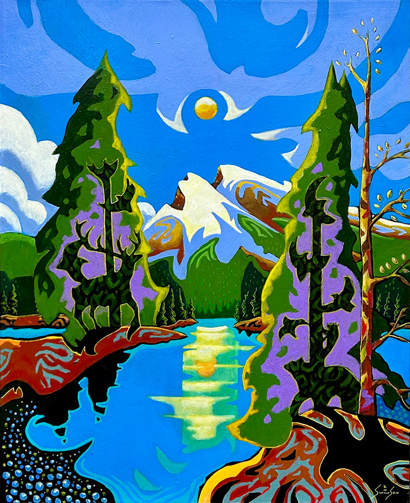 K Neil Swanson artwork 'MOONLIGHT ON VERMILLION' at Canada House Gallery
