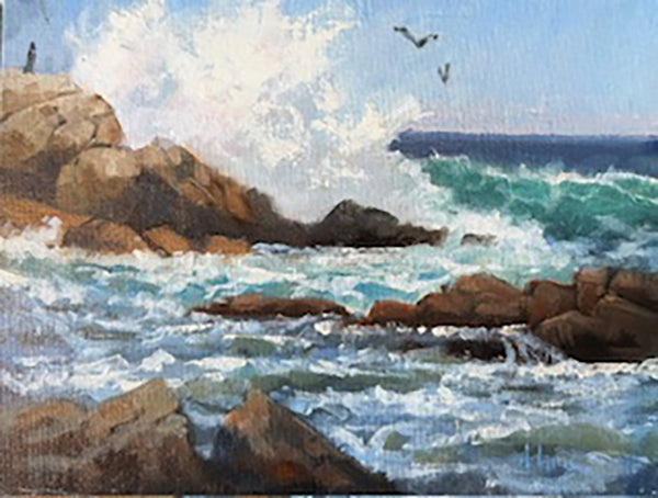 Gaye Adams artwork 'CRASHING ASHORE' at Canada House Gallery