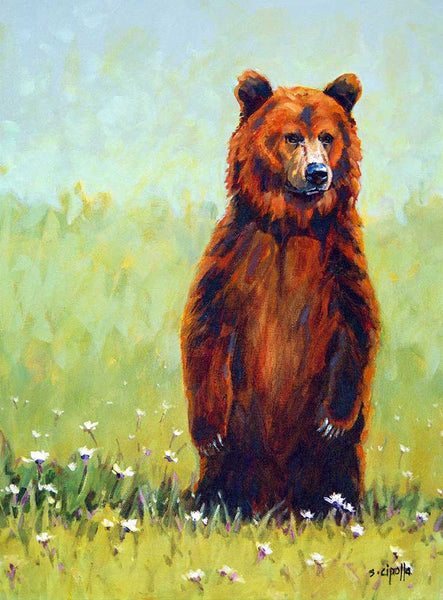 Susie Cipolla artwork 'CUB IN THE DAISIES' at Canada House Gallery