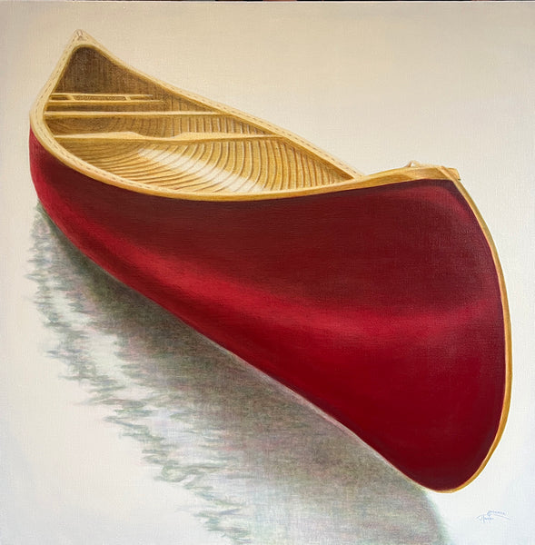 Janice Iniskim-Aki Tanton artwork 'CANOE DREAM' at Canada House Gallery