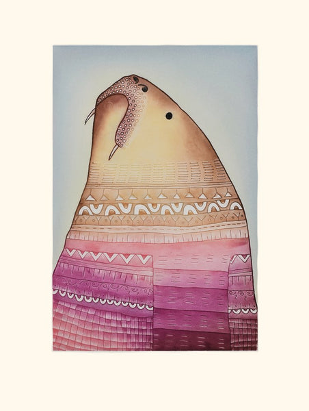 Ningiukulu Teevee artwork 'KAKKINILIK (ONE WITH TATTOOS)' at Canada House Gallery