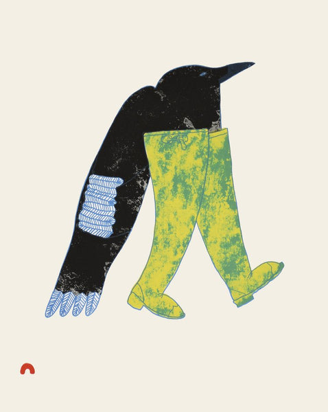 Ningiukulu Teevee artwork 'KAMIKUTAALIK (ONE WITH LONG BOOTS)' at Canada House Gallery
