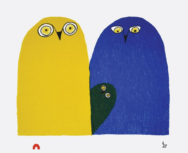 Ningiukulu Teevee artwork 'MY LITTLE FAMILY' at Canada House Gallery
