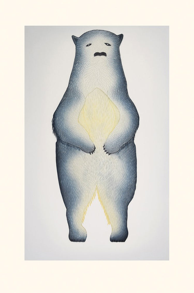 Quvianaqtuk Pudlat artwork 'STANDING BEAR' at Canada House Gallery