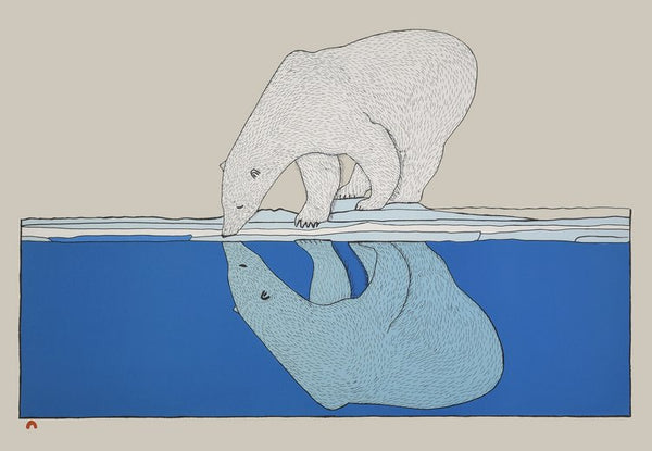 Quvianaqtuk Pudlat artwork 'STILL WATERS' at Canada House Gallery