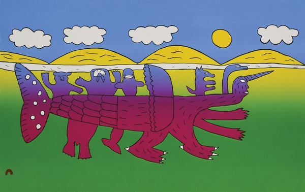 Pitseolak Qimirpik artwork 'SHAMAN TRANSFORMATION' at Canada House Gallery