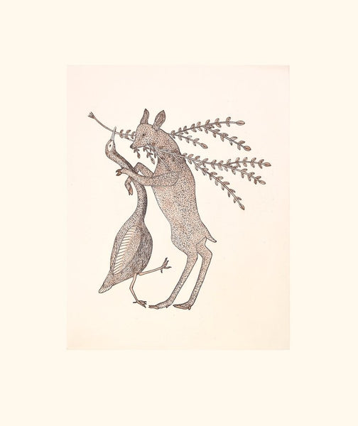 Qavavau Manumie artwork 'SPRING COMPANIONS' at Canada House Gallery