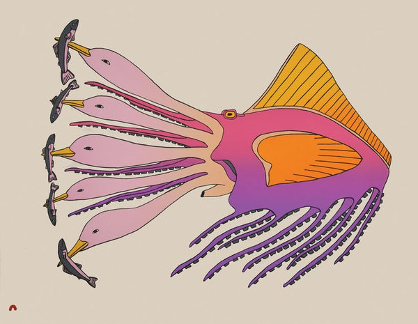 Qavavau Manumie artwork 'OCTOPUS TRANSFORMATION' at Canada House Gallery