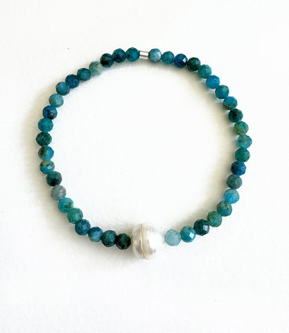 TOURMALINE & FRESH WATER PEARL BRACELET