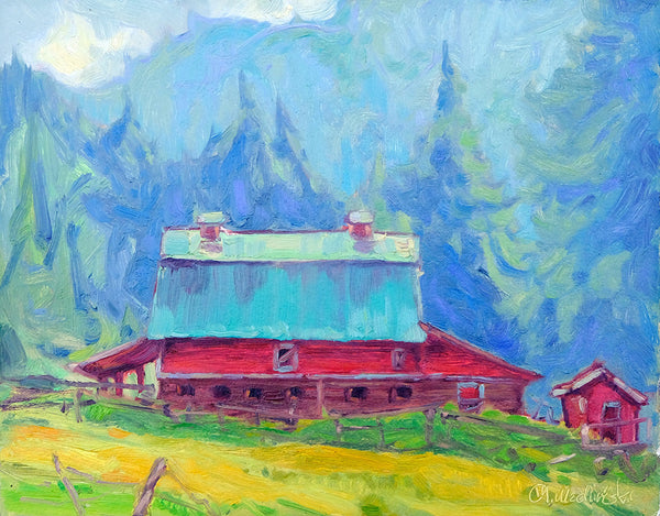 Dominik J Modlinski artwork '1896 - RED BARD NEAR KASLO' at Canada House Gallery