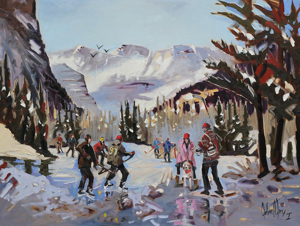 Robert Roy artwork 'NOTRE SPORT NATIONAL' at Canada House Gallery