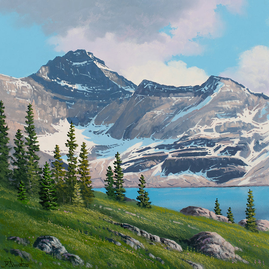 Roger D Arndt artwork 'MT BIDDLE & LAKE MCARTHER' at Canada House Gallery