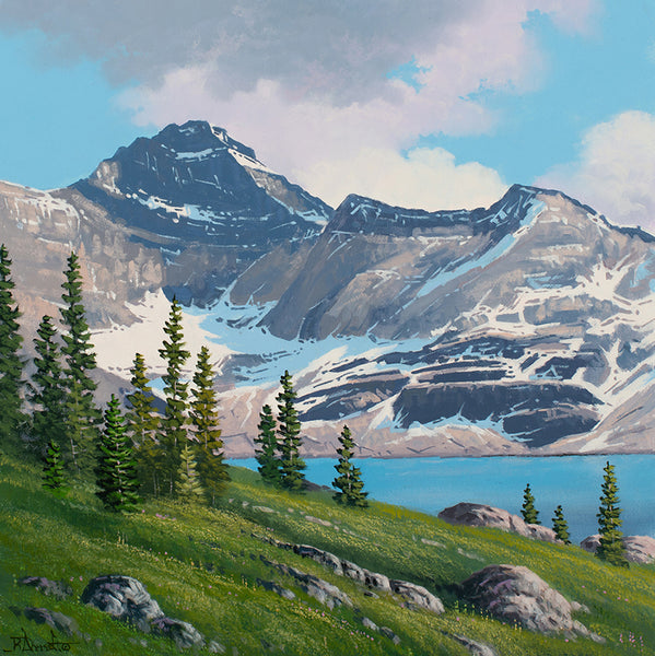 Roger D Arndt artwork 'MT BIDDLE & LAKE MCARTHER' at Canada House Gallery