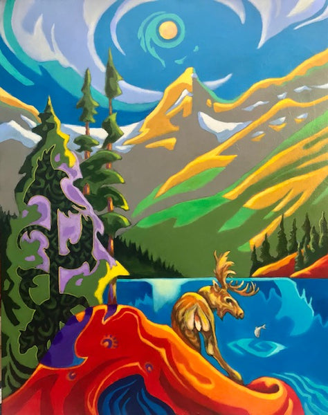 K Neil Swanson artwork 'THE STORM PASSED, A NEW MOON' at Canada House Gallery