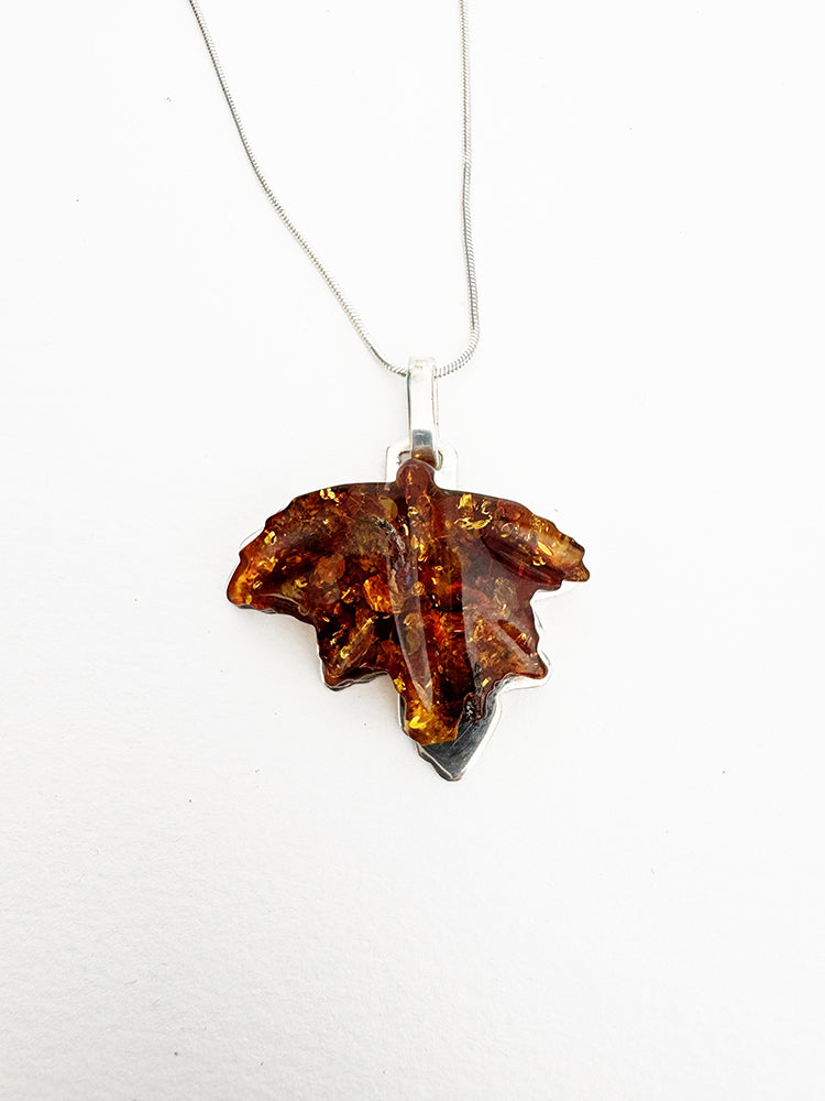 . NESHKA artwork 'MAPLE LEAF AMBER PENDANT' at Canada House Gallery