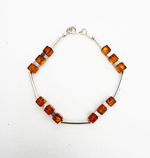 . NESHKA artwork 'SILVER AND AMBER BRACELET' at Canada House Gallery