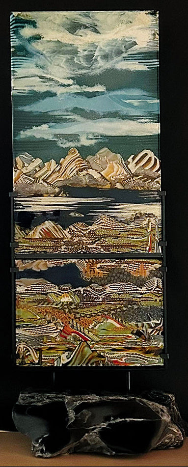 Leslie Rowe-Israelson artwork 'WHERE PEACEFUL WATERS FLOW PANEL 2' at Canada House Gallery