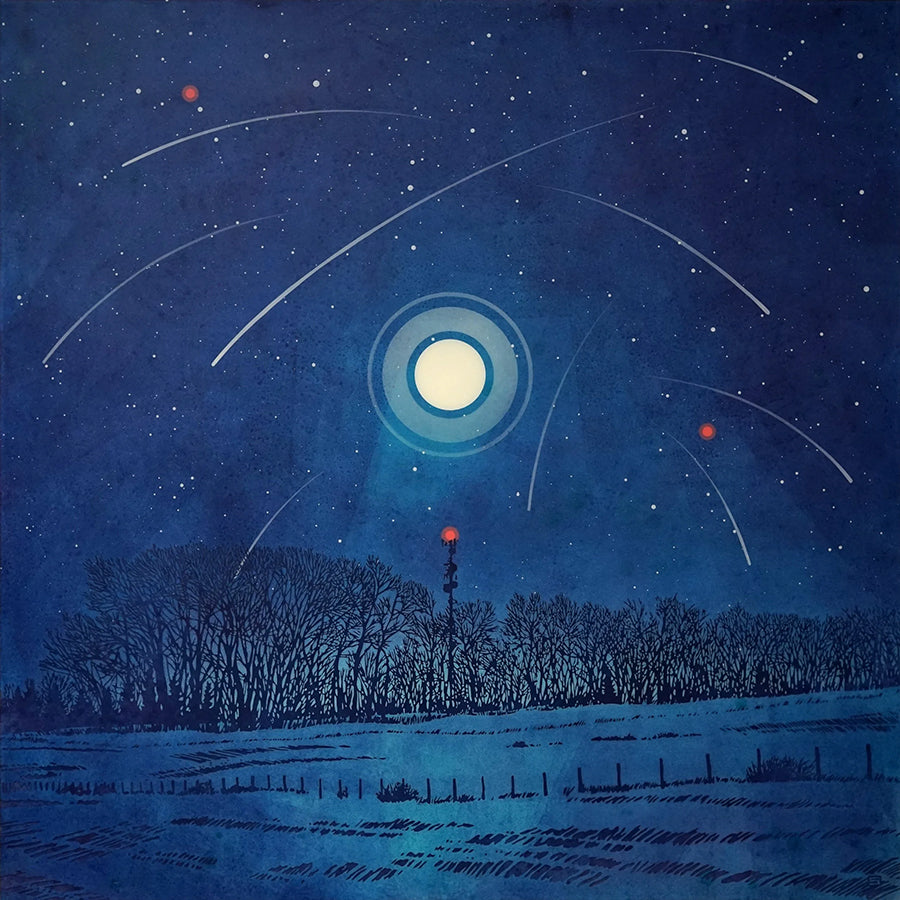 Jeff Sylvester artwork 'HALOS AND FALLING FIRE' at Canada House Gallery