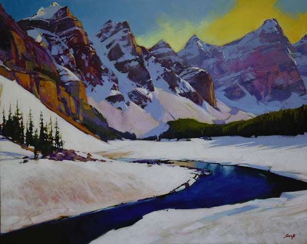 Mike Svob artwork 'SPRING METAMORPHIS - MORAINE LAKE' at Canada House Gallery