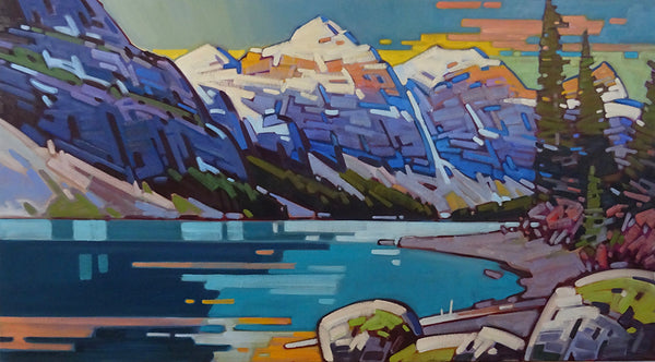 Cameron Bird artwork 'DAYBREAK IN THE VALLEY OF TEN' at Canada House Gallery
